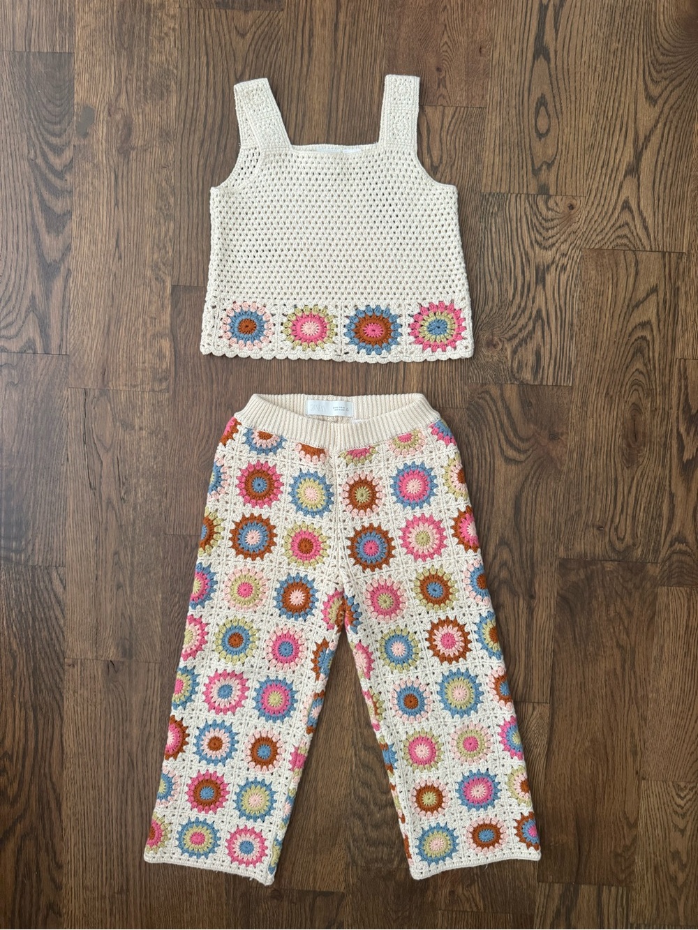 Crochet Tank and Pants Set Zara size 6 - Picture 7 of 8